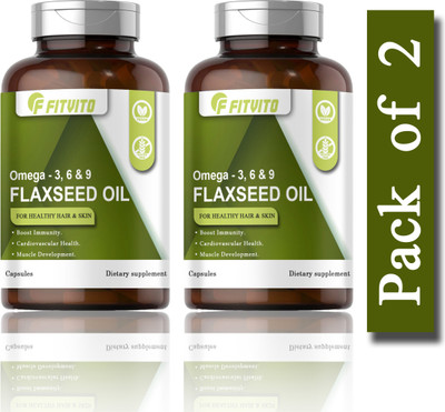 Fitvito Flaxseed extract Capsules Omega 369 (D197)(2 x 60 Capsules)