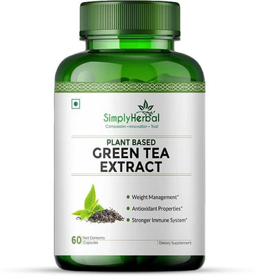 Simply Herbal Green Tea Extract 500 mg Weight Loss Antioxidant, Energy(60 Capsules)