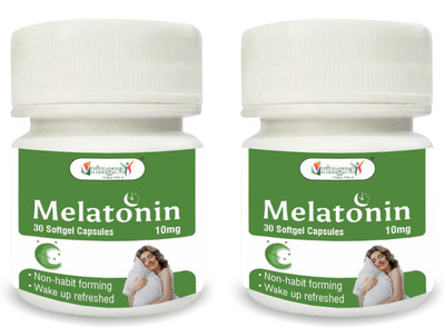 Vringra Melatonin 10mg Sleeping Pills-Sleeping Tablet-Deep Sleep Tablets-Sleep Aid(2 x 30 Capsules)