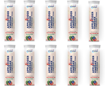 puriteo APPLE CIDER VINEGAR WATERMELON PACK OF 10(10 x 15 Tablets)