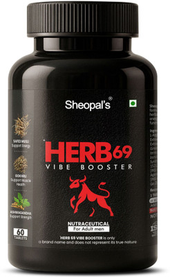 Sheopals Herb 69 Vibe Booster Men Stamina Tablets With Ashwagandha, Safed Musli, Gokhru(60 Tablets)