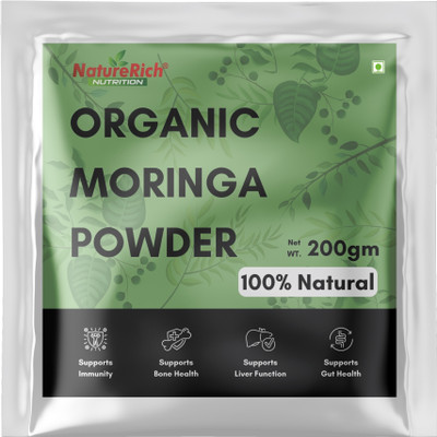 Nature Rich Organic Moringa Leaf Powder For Weight Loss, Vitamins & Antioxidants (200 g)(200 g)