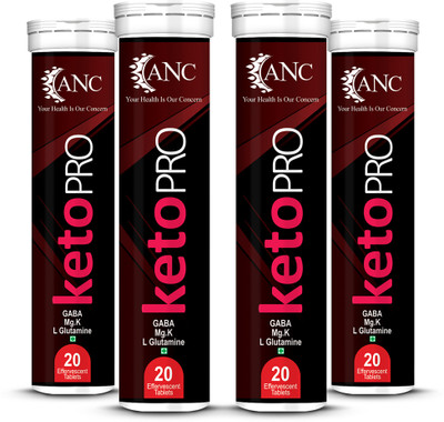 ANC Keto Pro Weight Loss Supplement For Help To burn Your Fat Effervescent Pack of 4(4 x 20 Tablets)