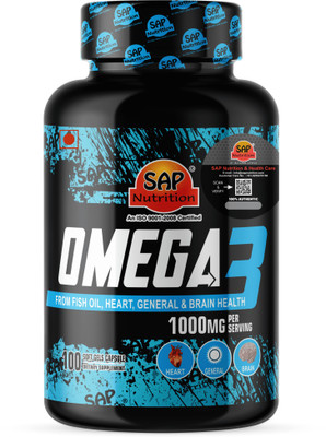 SAP Nutrition Omega 3 Fish Oil Capsules 1000mg Free Formula For Joint Support(60 Capsules)