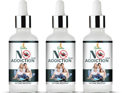grinbizz No Addiction Drop Easy Way To Quit Drinking & Smoking/Nasha Killer/NashaBand(Pack of 3)