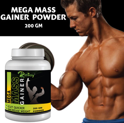 Riffway Mega Mass_ Weight Gain Powder High Calories Protein Supplement Weight Gainer Weight Gainers/Mass Gainers(200 g, No Flavour)