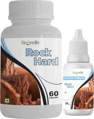 hervedic Rock-Hard Energy Supplement with Oil Stamina for Men (60 Tab & 30 Ml)(800 mg)