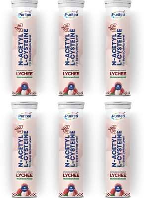 puriteo N- ACETYL L-CYSTEINE EFFERVESCENT TABLET LYCHEE 06(6 x 15 Tablets)