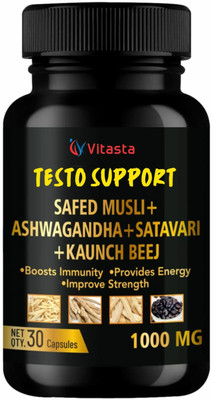 VITASTA Safed Musli & L-Arginine 1000mg(30 Capsules)