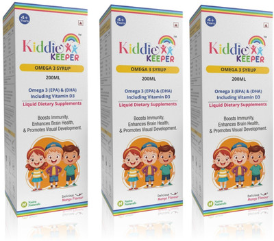 Kiddie Keeper Omega 3 Fish oil Syrup for Kids(3 x 200 ml)