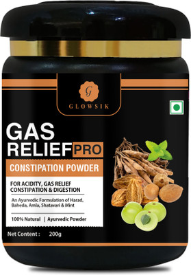 G GLOWSIK Gas Relief Pro Powder for Gas Relief, Acidity Relief Ayurvedic Health care(200 g)