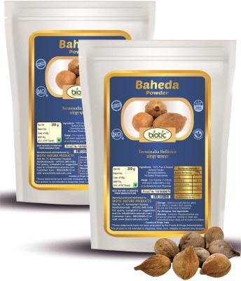 biotic Baheda Powder (Terminalia bellirica) Bahera Churna - Bibhitaki Powder - 400 g(2 x 200 g)