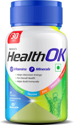 Health Ok Daily Multivitamin for Energy & Overall for Men(30 Tablets)