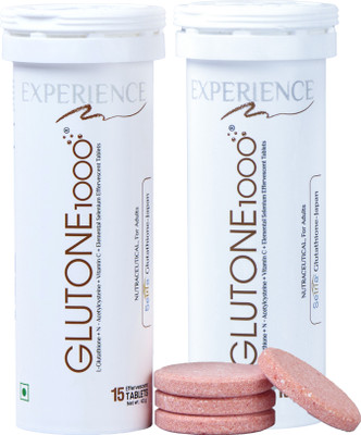 Glutone 1000 Glutathione Effervescent Tablets By Adroit Biomed(Pack of 2)(2 x 15 Tablets)