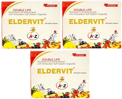DOUBLE LIPS Eldervit antex MULTIVITAMIN & MULTIMINERAL ANTIOXIDANT GELATIN CAP(3 x 10 )(30 Capsules)
