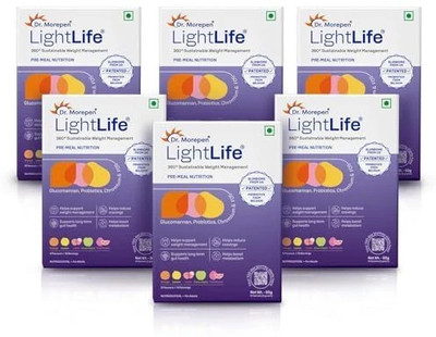 Dr. Morepen LightLife Pre-Meal Nutrition Mix | Controls Appetite & Reduces Cravings(6 x 10 No)
