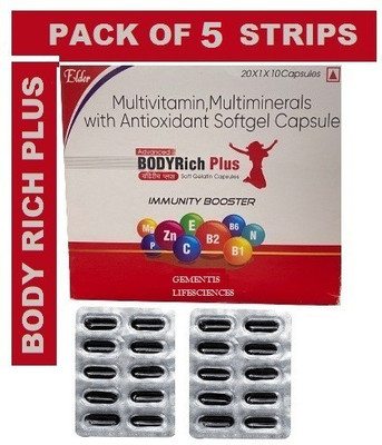 gementis BODY RICH PLUS CAPSULE ANTEX MULTIVITAMINS AND MULTIMINERALS (5*10CAPSULES)(5 x 10 Capsules)