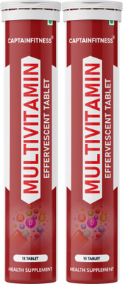 CaptainFitness Multivitamin with Minerals Effervescent Tablets|o33|(2 x 15 Tablets)