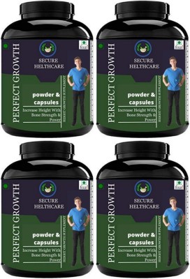 hindustan herbal SECURE HEALTHCARE | PERFECT GROWTH | 0.4 KG | PACK OF 4 Protein Blends(120 No, PLANE)