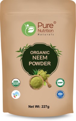 Pure Nutrition Organic Neem Leaf Powder For Skin, Hair & Digestive Health | USDA Certified(2 x 227 g)