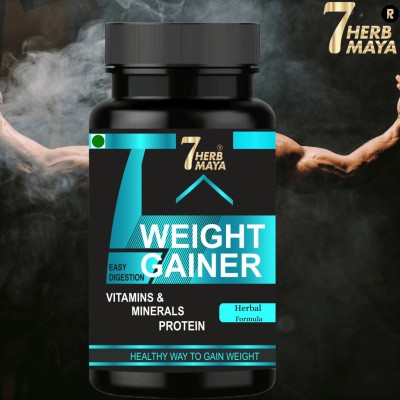 7Herbmaya Weight Gainer Capsule/Weight Gain Supplement/Mass Gain Capsule/Body Gain Capsule(2 x 60 No)