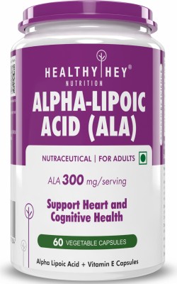 HealthyHey Nutrition Alpha Lipoic Acid, 60 Vegetable Capsules(300 mg)