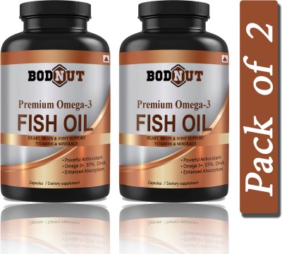 Bodnut Fish Oil (Triple Strength) With 1000Mg Omega 3 (H195)(2 x 60 Capsules)