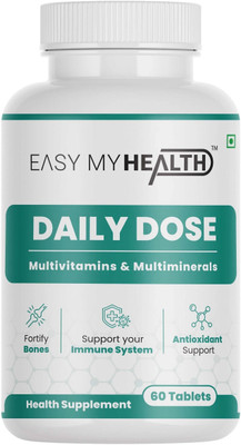 EASY MY HEALTH Multivitamin with 50 pulse Ingredients for Immunity,Energy,Stamina for Men&Women(60 Tablets)