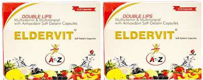 DOUBLE LIPS Eldervit antex MULTIVITAMIN & MULTIMINERAL ANTIOXIDANT GELATIN CAP(2 x 10 )(20 Capsules)
