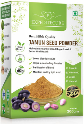 EXPEDITECURE Jamun Seed Power - Supports Blood Sugar Balance, Digestion & Skin Health(200 g)