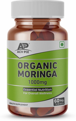 acv-pix Organic Moringa tablet 1000mg | Supports immunity & Overall Health(60 Tablets)