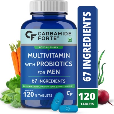 CARBAMIDE FORTE Multivitamin Tablets for Men with Minerals, Vitamins & Probiotics Supplement(120 Tablets)