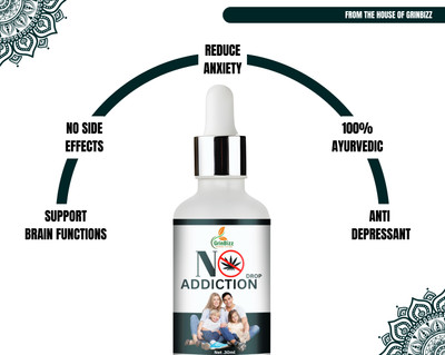 grinbizz No Addiction Drop/ Nasha Mukt Dawa ( 150ml)(5 x 30 ml)