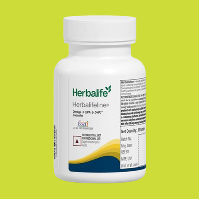 HERBALIFE Herbalifeline Omega 3 Fatty Acids Fish Oil -.(60 Capsules)