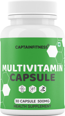CaptainFitness Multivitamin | Vitamins & Minerals |Boosts Immunity & Overall Well Being|04(30 Capsules)