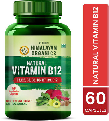 Vlado's Himalayan Organics Plant Based Vitamin B12 Natural(60 Capsules)