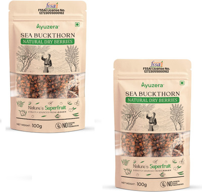 Ayuzera Sea buckthorn Dry Berry |Rich in Omega 3,6,7 and 9, & Vitamin C, E(2 x 100 g)