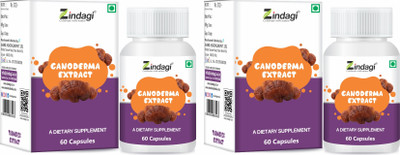 Zindagi Ganoderma Extract Capsules |Ganoderma Powder Capsules|60 Capsules| Pac(2 x 60 No)