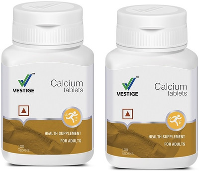 Vestige Calciums (2 x 100 Tablets) maintenance of strong bones and teeth(2 x 100 Capsules)