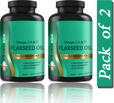 Vitaminvine Flaxseed extract Capsules Omega 369 (H197)(2 x 60 Capsules)