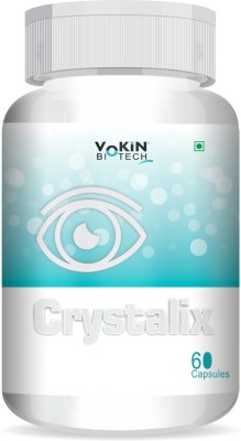 Vokin Biotech Crystalix Complete Eye Health Formula To Maintain Healthy Eyes and Good Vision(60 Capsules)