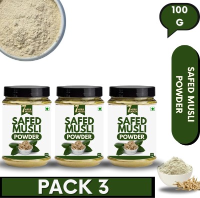 7Herbmaya Safed Musli Powder/Chlorophytum Borivilianum Powder/White Musli Powder(3 x 100 g)