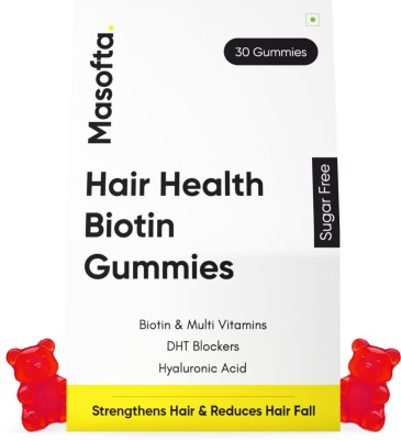 Masofta Hair Health Biotin Gummies with DHT Blockers for Hair Fall Control & Nourishment(30 x 1 No)