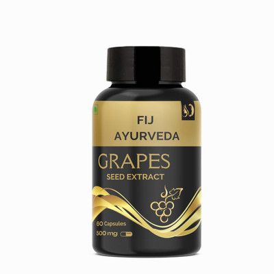 FIJ AYURVEDA Grapes Seed Extract Capsule for Immunity & Antioxidant Supplement – 60 Capsules(60 Capsules)
