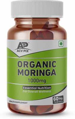 acv-pix Organic Moringa tablet 1000mg | Supports immunity & Overall Health(60 Tablets)