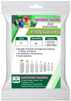 santhosh Trading Pharma raw materials size 00 White / White Empty capsules(250 No)