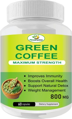 Fitness Prime Green Coffee 800 mg Capsules for Weight Management | Advanced Formula Fat Burner(800 Capsules)