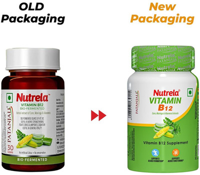 NUTRELA Vitamin B12 Biofermented Plant Based Supplement(3 x 30 Capsules)