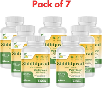 Siddhiprad Best Multivitamin For Men & Women With Natural Ginseng, 10 Vitamins & 9 Minerals(420 Tablets)