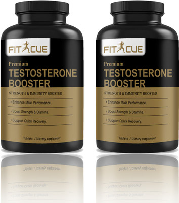 Fitcue Testosterone Booster For Men, Testo Booster Power Support Tablets (S268)(2 x 60 Tablets)